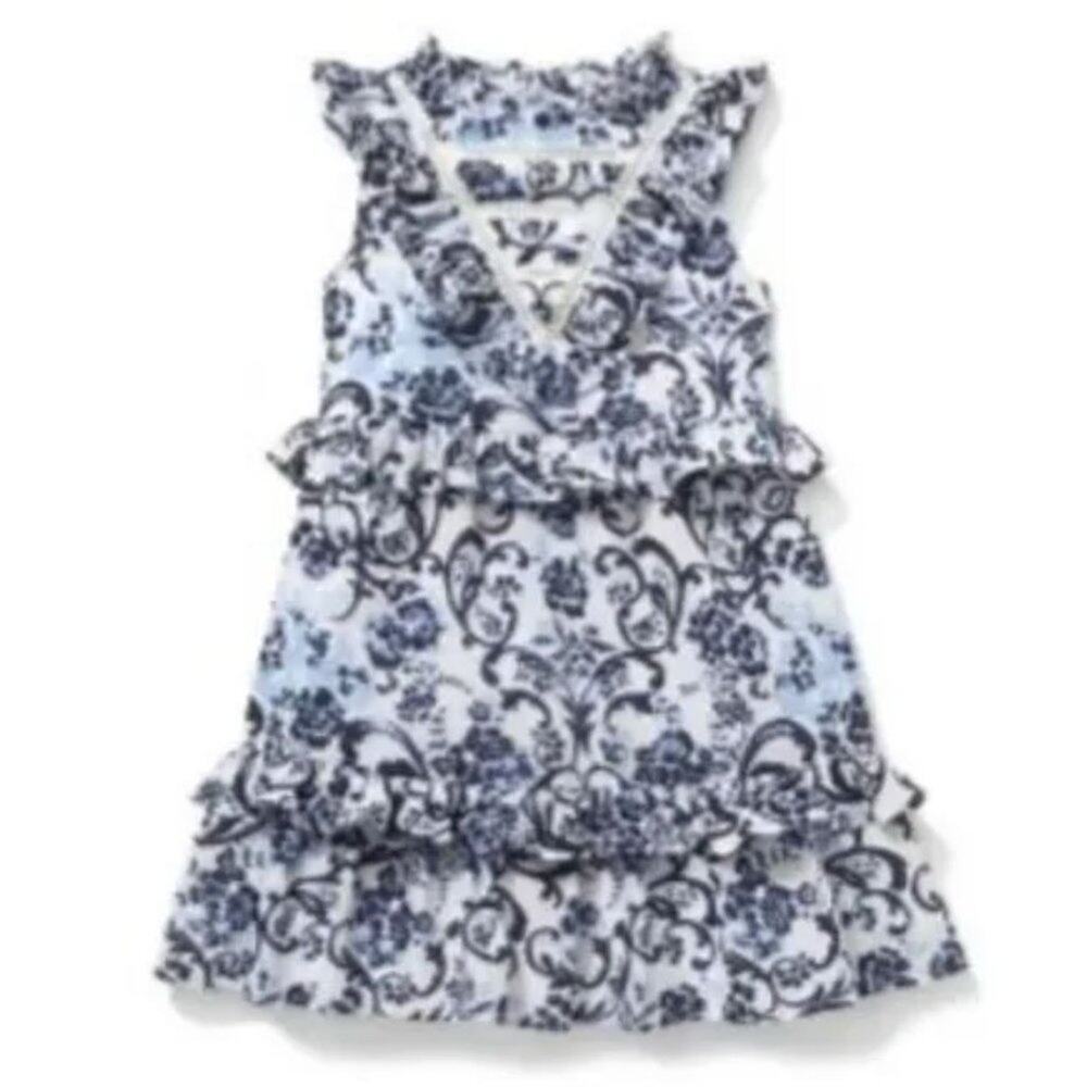 Janie and Jack Fall For Blue Tapestry Dress Infant Girls Size 6-12 months Floral